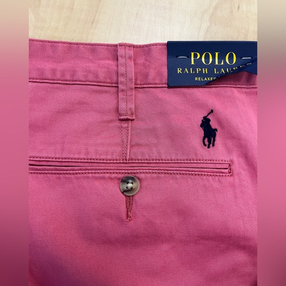 Polo Ralph Lauren NWT Relaxed Fit 10" Chino Shorts Men`s Size 42 Red - Picture 11 of 11